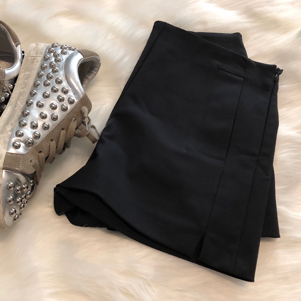 Zara Black Fancy Evening Shorts